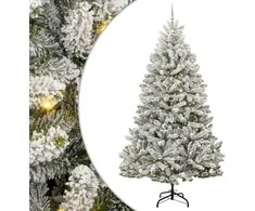 Dirbtinė Kalėdų eglutė Žalia ir balta 270 cm PVC ir metalas