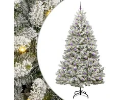 Dirbtinė Kalėdų eglutė Žalia ir balta 270 cm PVC ir metalas