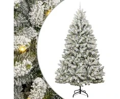 Dirbtinė Kalėdų eglutė Žalia ir balta 270 cm PVC ir metalas