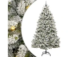 Dirbtinė Kalėdų eglutė Žalia ir balta 270 cm PVC ir metalas