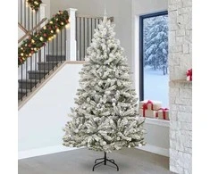 Dirbtinė Kalėdų eglutė Žalia ir balta 270 cm PVC ir metalas