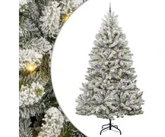 Dirbtinė Kalėdų eglutė Žalia ir balta 300 cm PVC ir metalas