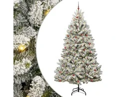 Dirbtinė Kalėdų eglutė Žalia ir balta 300 cm PVC ir metalas