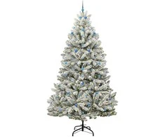 Dirbtinė Kalėdų eglutė Žalia ir balta 300 cm PVC ir metalas