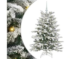Dirbtinė Sulankstoma Kalėdų Eglutė Balta 120 cm PE ir PVC