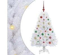 Dirbtinė Sulankstoma Kalėdų Eglutė Balta 120 cm PVC ir plienas