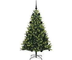 Dirbtinė sulankstoma Kalėdų eglutė su 150 LED lemputių 150 cm