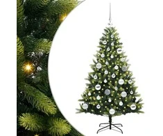Dirbtinė sulankstoma Kalėdų eglutė su 150 LED lemputių 120 cm