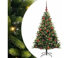 Dirbtinė sulankstoma Kalėdų eglutė su 150 LED lemputių 150 cm