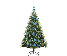 Dirbtinė sulankstoma Kalėdų eglutė su 150 LED lemputių 120 cm