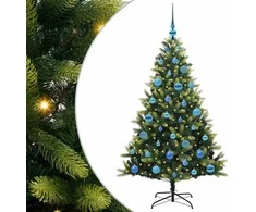 Dirbtinė sulankstoma Kalėdų eglutė su 150 LED lemputių 150 cm