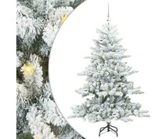Dirbtinė Sulankstoma Kalėdų Eglutė Balta 150 cm PVC ir Plienas