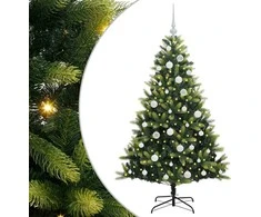 Dirbtinė sulankstoma Kalėdų eglutė su 150 LED lemputių 150 cm