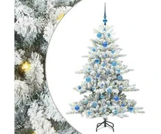 Dirbtinė Sulankstoma Kalėdų Eglutė Balta 150 cm PVC ir Plienas