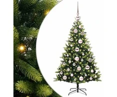 Dirbtinė sulankstoma Kalėdų eglutė su 150 LED lemputių 120 cm