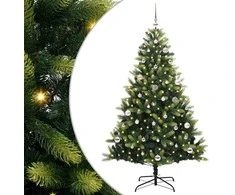 Dirbtinė sulankstoma Kalėdų eglutė su 150 LED lemputių 150 cm