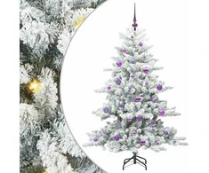 Dirbtinė Sulankstoma Kalėdų Eglutė Balta 150 cm PVC ir Plienas