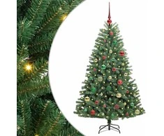 Dirbtinė Sulankstoma Kalėdų Eglutė Žalia 150 cm PVC ir metalas