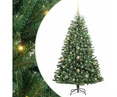 Dirbtinė Sulankstoma Kalėdų Eglutė Žalia 150 cm PVC ir metalas