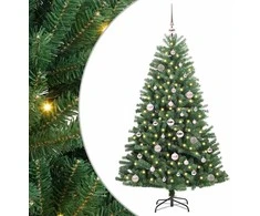 Dirbtinė Sulankstoma Kalėdų Eglutė Žalia 150 cm PVC ir metalas