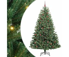 Dirbtinė Sulankstoma Kalėdų Eglutė Žalia 210 cm PVC ir metalas