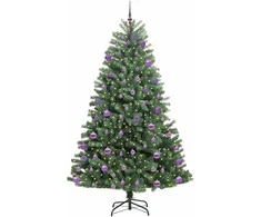 Dirbtinė Sulankstoma Kalėdų Eglutė Žalia 240 cm PVC ir metalas