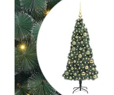 Dirbtinis Apšviestas Kalėdų Medis su Kamuoliukų Rinkinys 120 cm