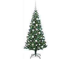 Dirbtinis prieššventinis eglutė su šviesomis Žalia 120 cm