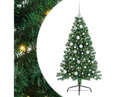 Dirbtinis prieššventinis eglutė su šviesomis Žalia 120 cm PVC