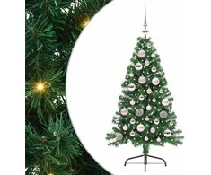 Dirbtinis prieššventinis eglutė su šviesomis Žalia 120 cm PVC