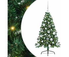 Dirbtinis prieššventinis eglutė su šviesomis Žalia 120 cm PVC