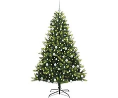 Dirbtinis sulankstomas Kalėdų medis su 300 LED Žalia 180 cm