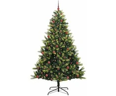 Dirbtinis sulankstomas Kalėdų medis su 300 LED Žalia 210 cm