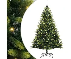 Dirbtinis sulankstomas Kalėdų medis su 300 LED Žalia 240 cm