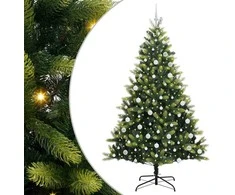 Dirbtinis sulankstomas Kalėdų medis su 300 LED Žalia 210 cm