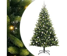 Dirbtinis sulankstomas Kalėdų medis su 300 LED Žalia 210 cm