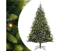 Dirbtinis sulankstomas Kalėdų medis su 300 LED Žalia 210 cm