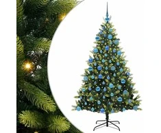 Dirbtinis sulankstomas Kalėdų medis su 300 LED Žalia 180 cm