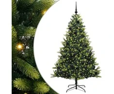 Dirbtinis sulankstomas Kalėdų medis su 300 LED Žalia 180 cm