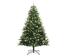 Dirbtinis sulankstomas Kalėdų medis su 300 LED Žalia 240 cm