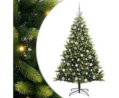 Dirbtinis sulankstomas Kalėdų medis su 300 LED Žalia 180 cm