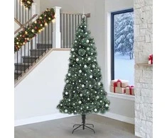 Dirbtinis šventinis medis su apdailos rutuliukais Žalia 240 cm