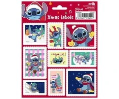 „Disney Stitch“ – 18 lipnių kalėdinių lipdukų rinkinys