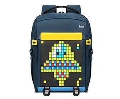 Divoom Pixoo Backpack S Premium Laikapstākļu izturīga mugursoma ar Led Pixel Art Displeju &amp; App vadību Zila