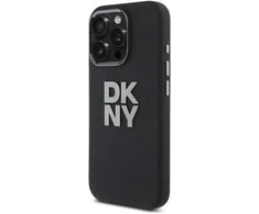 DKNY DKHCP16XSMCBSK Apple iPhone 16 Pro Max 6.9" dėklas telefonui juodos spalvos Liquid Silikoninis Metal Logo