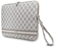 DKNY Dėklas kompiuteriui DKCS16PVSHLE 16″ beige Checkeraudonos spalvos Pattern Printed Stripes