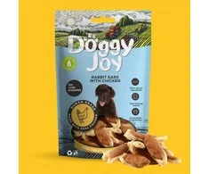 Petfest Doggy_Joy Triušių ausų, vištienos skanėstas šuniukams DOGGY JOY, 90 g