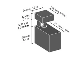 Dolle Lentynos laikiklis Cuadro, 200x50 mm, antracito, 2 vnt.