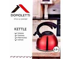 Domoletti Nerūdijančio plieno arbatinukas, CWT022 raudonas, 3l.