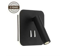 Sieninis šviestuvas Domoletti Tvirtinamasis šviestuvas AREA 19002-BK 3W+6W LED BL